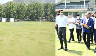 چیف سیکرٹری نے ایس کے سٹیڈیم کے گرائونڈ اور سہولیات کا معائینہ کیا