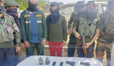 پٹن میں سیکورٹی فورسزکی ناکہ بندی اور چیکنگ