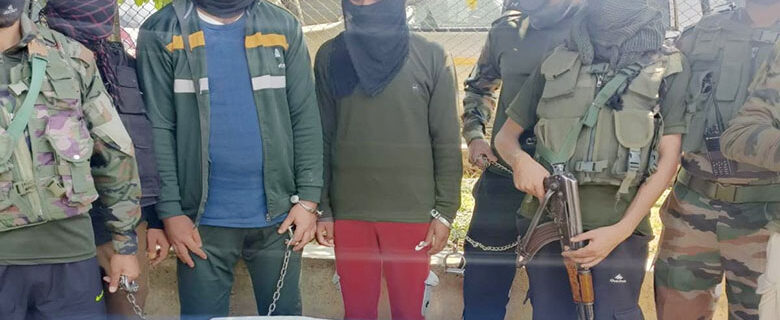 پٹن میں سیکورٹی فورسزکی ناکہ بندی اور چیکنگ