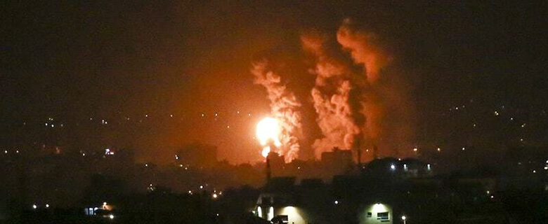 اسرائیلی جنگی طیاروں کا غزہ پر حملہ