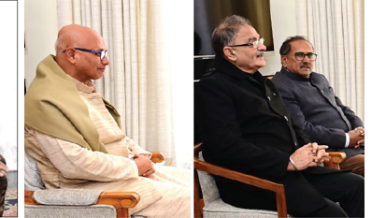میئر جے ایم سی ، سابق نائب وزراء اعلیٰ اور جی او سی 16کور نے لیفٹیننٹ گورنر سے ملاقات کی