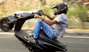 Action against motorcycle stunt youth