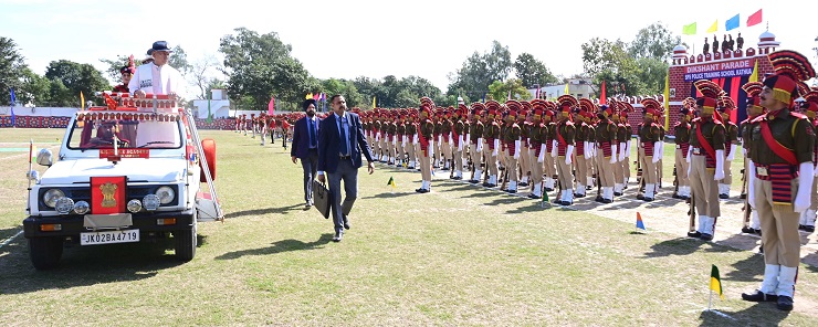 Lt Governor Manoj Sinha attends Passing Out Parade of JKP constables at PTS Kathua