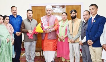 Lt Governor Shri Manoj Sinha meeting PRI representatives from Udhampur