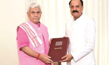 Lt Governor with Sh Surjit Singh Slathia