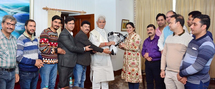 Lt Governor Manoj Sinha meeting All Minority Employees Association Kashmir