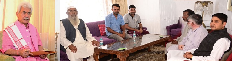 Lt Governor with deleagtion led by Provincial Secretary, Democratic Progressive Azad Party calls on Lt Governor