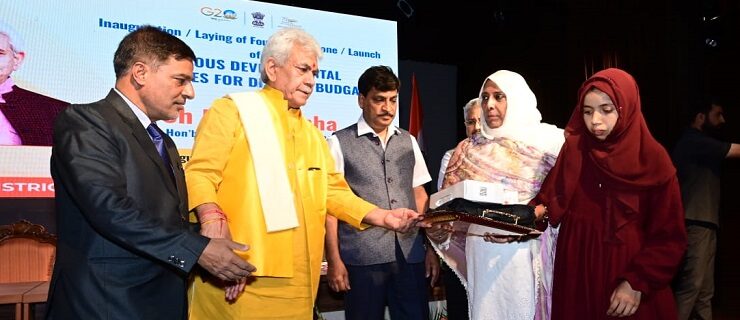 Lt Governor inaugurates, lays foundation stones for various developmental projects of Budgam District