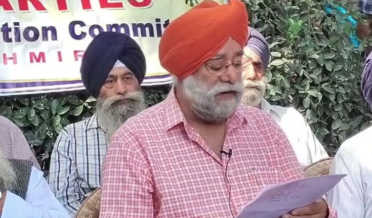 All Parties Sikh Coordination Committee President's address at a press conference in Srinagar