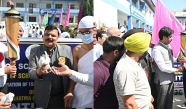 Pr. Secy Education flags off Shanti Yatra from Anantnag