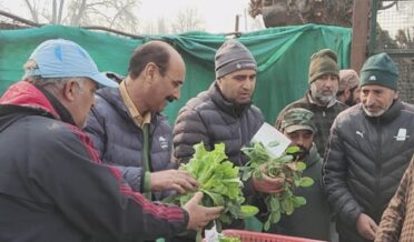 Director Agriculture Kashmir visits different areas of Srinagar districts.