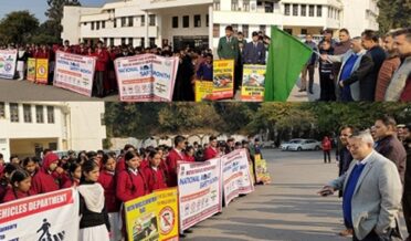 District Development Commissioner Flags Off Rally on National Road Safety Month in Reasi