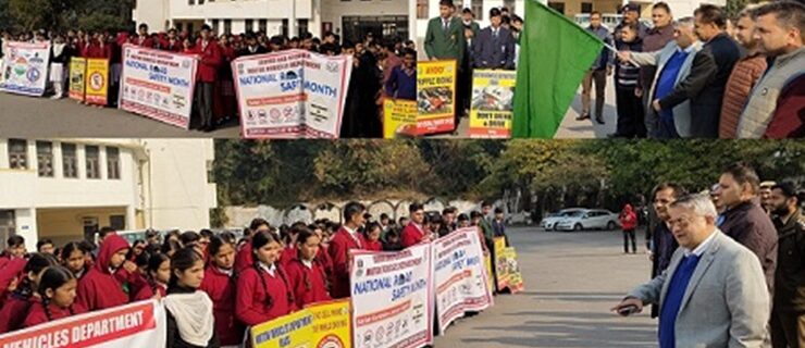 District Development Commissioner Flags Off Rally on National Road Safety Month in Reasi