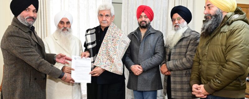 Lt Governor Sh Manoj Sinha meeting J&K Sikh Coordination Committee members