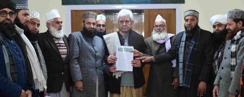 لیفٹنٹ گورنر سے جماعت اہل ِسنت کے 20 رکنی وفد کی ملاقات