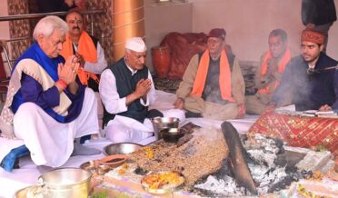 Lt Governor Sh Manoj Sinha paid obeisance at Shri Martand Temple, Paloura, Jammu