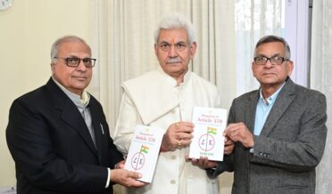 Lt Governor Sh Manoj Sinha released Prof Hari Om's book ‘Abrogation of Article 370-Supreme Court’s Landmark Judgement’