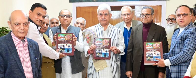 لیفٹیننٹ گورنر نے جدید تعلیمی نظام پر ڈاکٹر کے سی ورما کی کتاب جاری کی