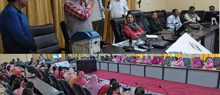 Training on handling of EVMs, VVPATs for Anganwari staff organised at Ramban