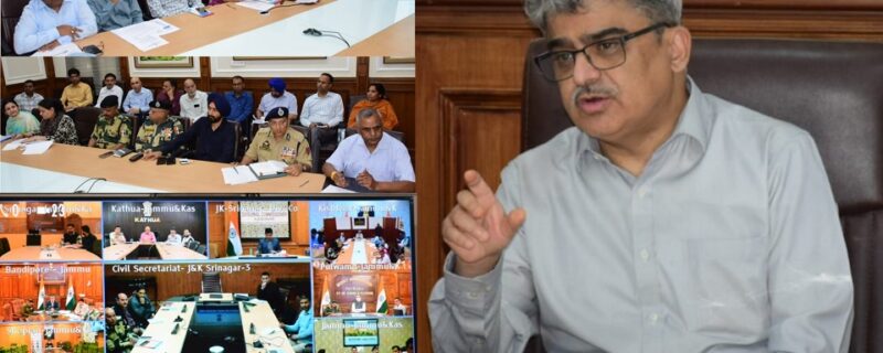 چیف سیکرٹری نے جموں وکشمیر میں منشیات پر قابو پانے کیلئے یوٹی لیول این سی او آر ڈِی کی نویں میٹنگ کی صدارت کی