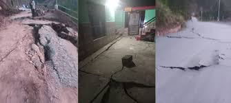 Damage to 50 residential houses due to road collapse in Rambin Jammu