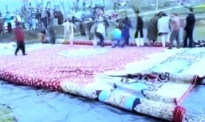 Set a new record for Kashmiri carpet weavers, producing 2880 square feet of handwoven carpet