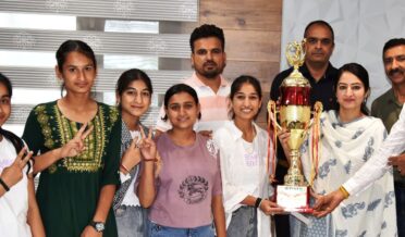 DC felicitates Udhampur girls volleyball team