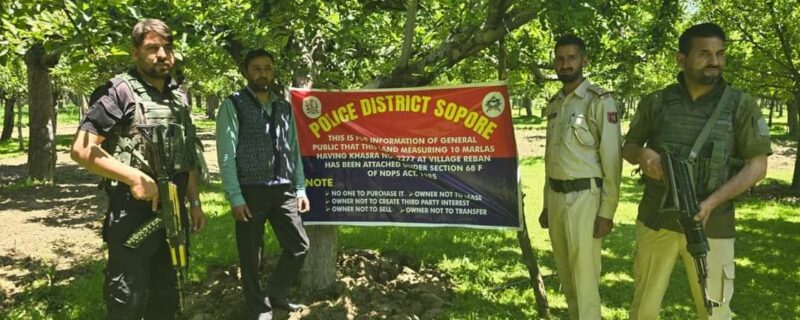 سوپور پولیس کی جانب سے منشیات کے خلاف مہم جاری