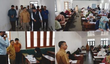ضلع ترقیاتی کمشنر بانڈی پورہ نے جے کے ایس ایس بی اِمتحانی مراکز کا دورہ کر کے سہولیات کا جائزہ لیا