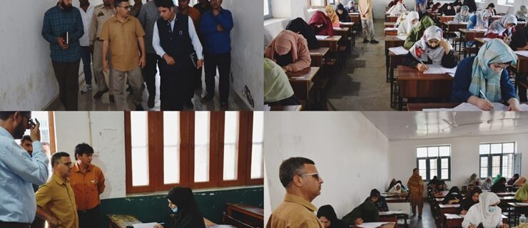 ضلع ترقیاتی کمشنر بانڈی پورہ نے جے کے ایس ایس بی اِمتحانی مراکز کا دورہ کر کے سہولیات کا جائزہ لیا