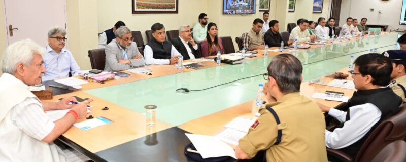 Lt Governor Sh Manoj Sinha reviewed preparation for Mata Kheer Bhawani Mela, Eid-ul-Adha (1)