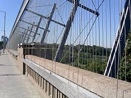 Wire fencing is mandatory on the sides of bridges to prevent suicides
