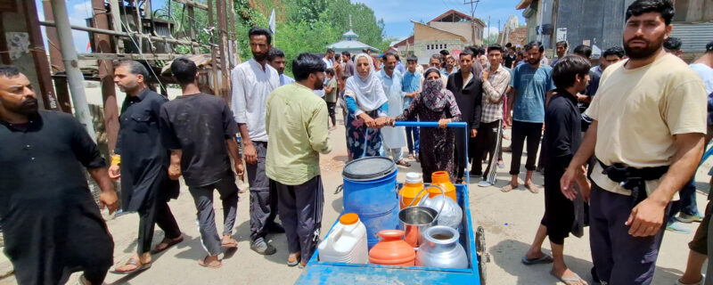 Chainabal Pattan Residents protest against water shotage in the area