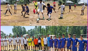 محکمہ یوتھ سروس اینڈ سپورٹس کولگام کی جانب سے فٹ بال اور کباڈی ٹورنامنٹوں کا انعقاد