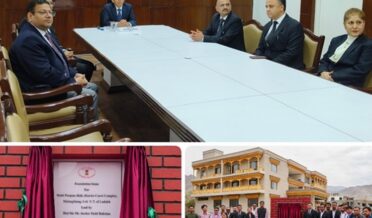 Justice Tashi Rabstan lays foundation stone for multipurpose utility in DCC, Leh