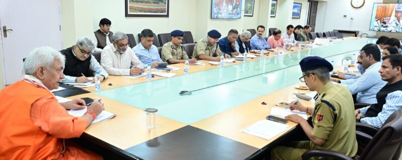 Lt Governor Sh Manoj Sinha chaired a high-level meeting to review security and logistics arrangements for Muharram
