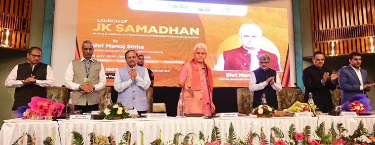 لیفٹیننٹ گورنر نے سری نگر میں ’’ جے کے سمادھان ‘‘۔یونیفائیڈ گریوینس ریڈرسل مانیٹرنگ سسٹم کا آغاز کیا