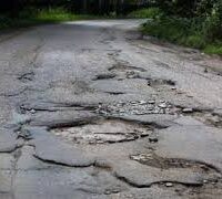 damaged roads in kashmir