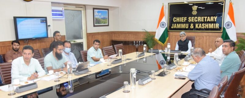 چیف سیکرٹری نے جموںوکشمیر میں ثقافت اور متعلقہ سرگرمیوں کے فروغ کا جائزہ لیا