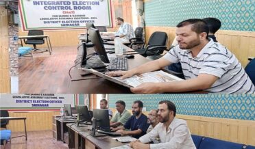 اِنٹگریٹیڈ الیکشن کنٹرول روم ، ایم سی ایم سی اور میڈیا سینٹر سری نگر میں قائم