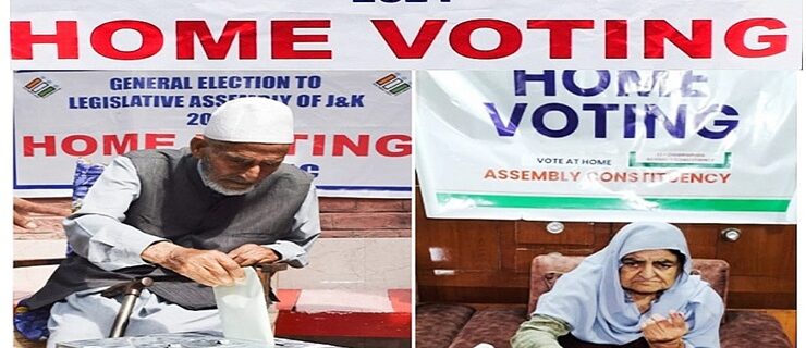 ضلع سری نگر میں پوسٹل بیلٹ کے ذریعے ہوم ووٹنگ کا آغاز