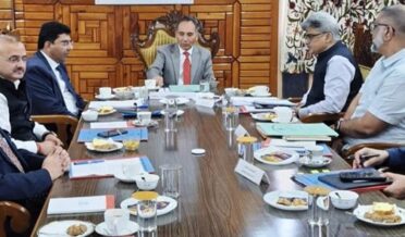 Justice Tashi Rabstan reviews the status of ongoing infrastructural projects of judiciary in UT of Jammu and Kashmir