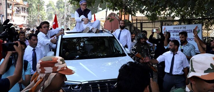 NC vice president Omar Abdullah today submitted his nomination papers for Assembly seat from Ganderbal 2