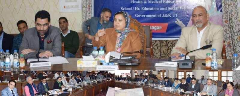Sakeena Itoo reviews performance and functioning of H&ME Deptt