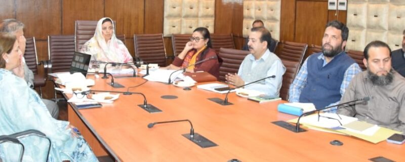 Sakeena Masood chairs maiden review meeting of HED