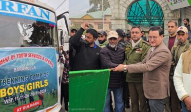 Four-Day Trekking Camp for 56 Students at Gulmarg Flagged Off by DC and SSP Baramulla