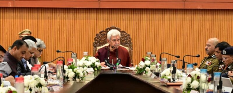 Lieutenant Governor Sh Manoj Sinha Chaired DCs, SSPs Meeting on Security & Development Projects in Jammu Division (1)