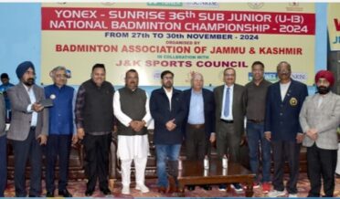 وزیر اَمور نوجوان و کھیل کود نے ’’ یونیکس ۔سن رائز 36ویں سب جونیئر نیشنل بیڈ منٹن چمپئن شپ ‘‘ کا اِفتتاح کیا