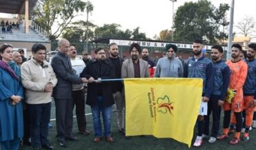 Sports Minister, Advisor to CM flag off J&K Senior Football team for Santosh Trophy