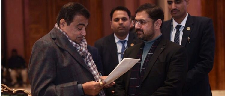 Satish Sharma calls on Union Minister_ discusses issues regarding road, transport infra in J&